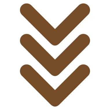 Düz vektör simgesi aşağı çift ok ucu