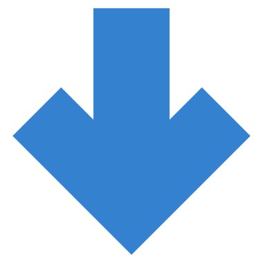 Düz vektör simgesi aşağı ok