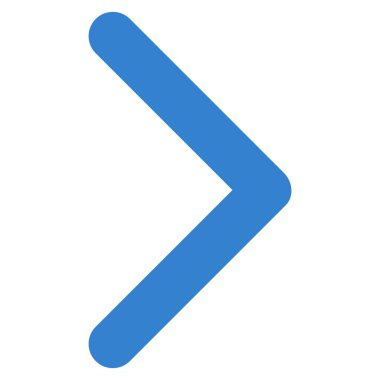 Yön sağ düz vektör simgesi