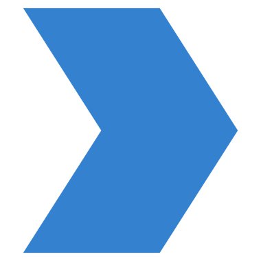 Yön sağ düz vektör simgesi