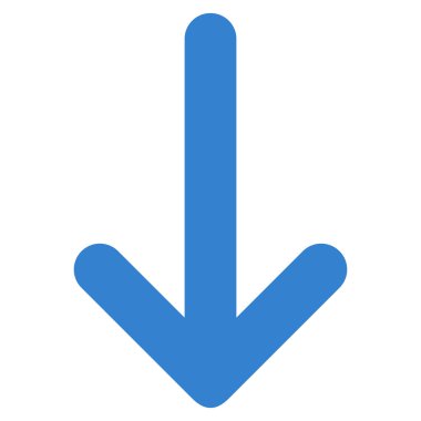 Düz vektör simgesi aşağı ok