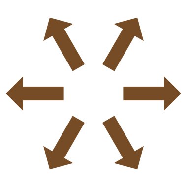 Radyal oklar düz vektör simgesi