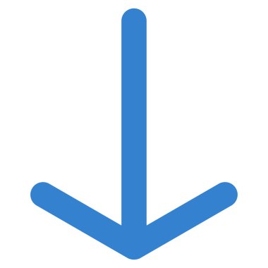 Düz vektör simgesi aşağı ok