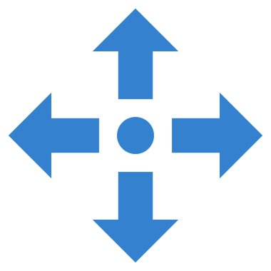 Oklar düz vektör simgesini genişletin