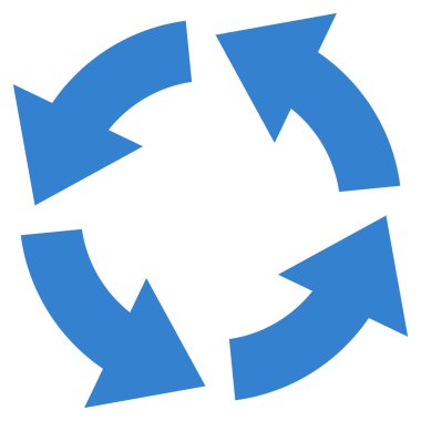 Dolaşım düz vektör simgesi