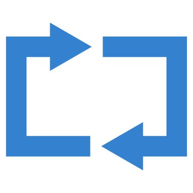 Vektör simge Exchange oklar düz