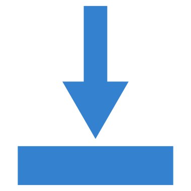 Alt düz vektör simgesi hareket