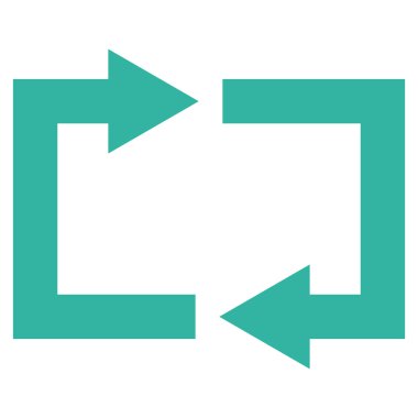 Vektör simge Exchange oklar düz