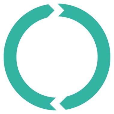 Döndürme düz vektör simgesi