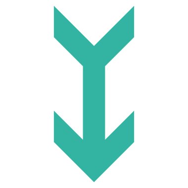 Düz vektör simgesi aşağı ok