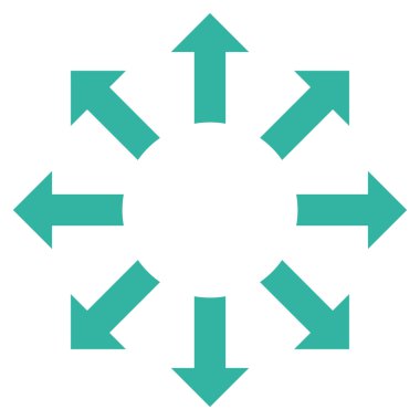 Oklar düz vektör simgesini genişletin