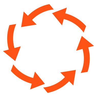 Dolaşım düz vektör simgesi