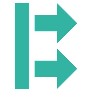 Sağ getirmek düz vektör simgesi