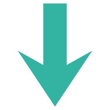 Düz vektör simgesi aşağı ok