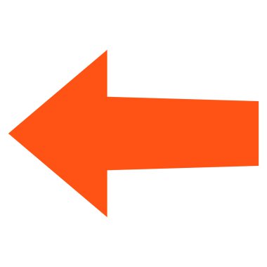 Ok sol düz vektör simgesi