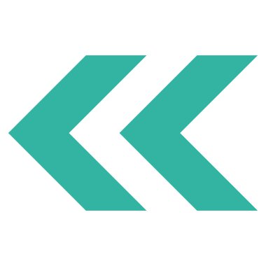 Shift Sol düz vektör simgesi