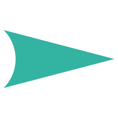 Ok ucu sağ düz vektör simgesi