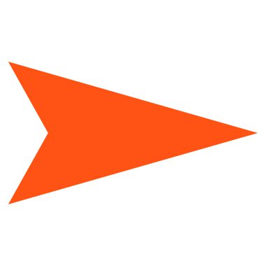 Ok ucu sağ düz vektör simgesi