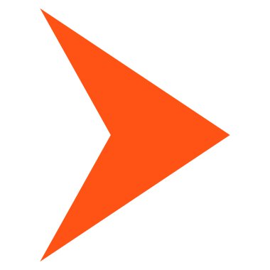 Ok ucu sağ düz vektör simgesi