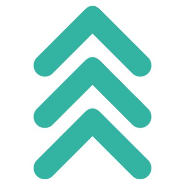 Düz vektör simge yukarı çift ok ucu