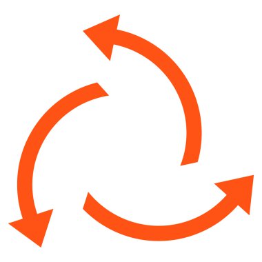 Santrifüj oklar düz vektör simgesi