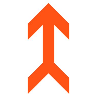 Düz vektör simge yukarı ok