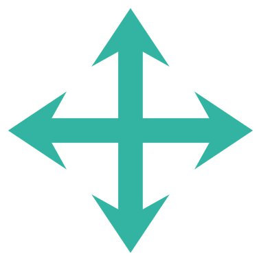 Oklar düz vektör simgesini genişletin