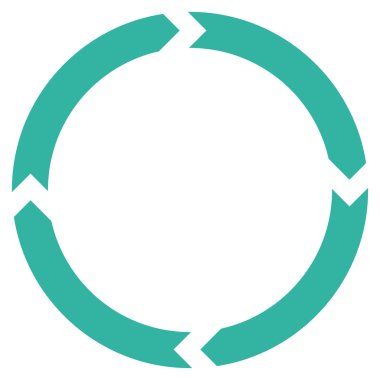 Döndürme düz vektör simgesi