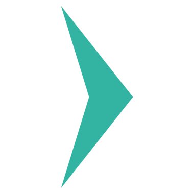 Ok ucu sağ düz vektör simgesi