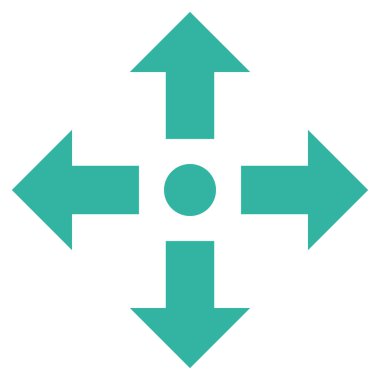 Oklar düz vektör simgesini genişletin