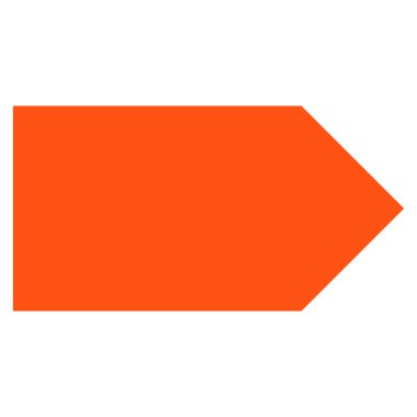 Yön sağ düz vektör simgesi