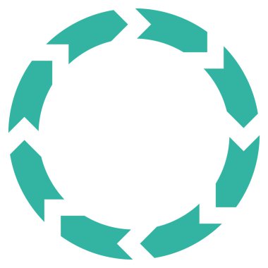 Dolaşım düz vektör simgesi