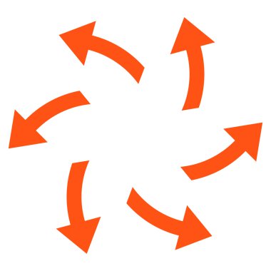 Santrifüj oklar düz vektör simgesi