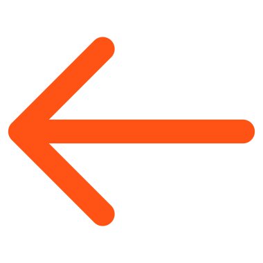 Ok sol düz vektör simgesi