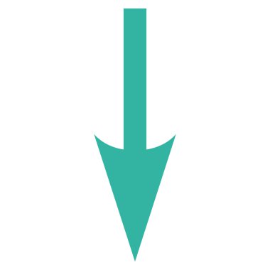 Düz vektör simgesi aşağı ok keskin