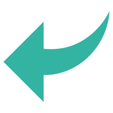 Düz vektör simgesi geri al