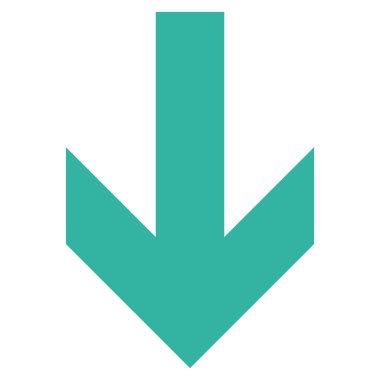 Düz vektör simgesi aşağı ok