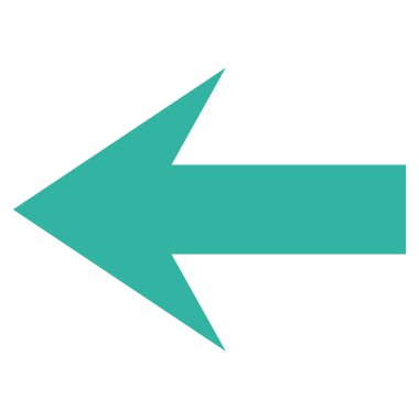 Ok sol düz vektör simgesi