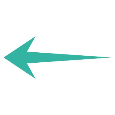 Ok sol düz vektör simgesi