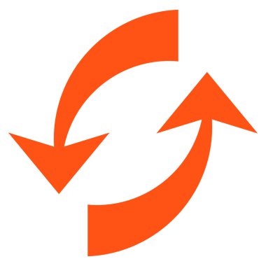 Vektör simge Exchange oklar düz