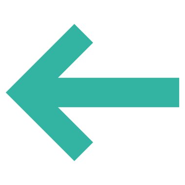 Ok sol düz vektör simgesi