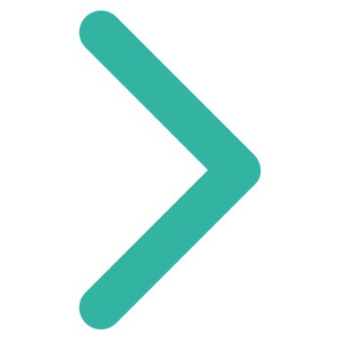 Yön sağ düz vektör simgesi