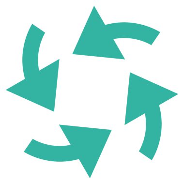 Siklon oklar düz vektör simgesi