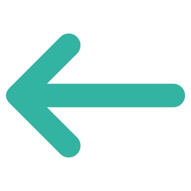 Ok sol düz vektör simgesi