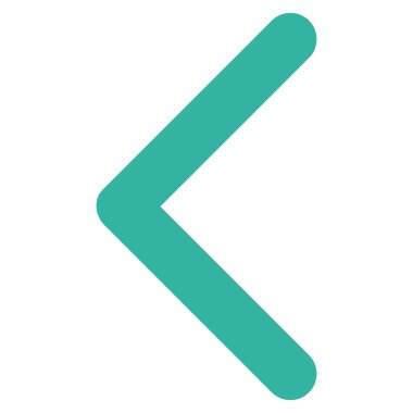 Yön sol düz vektör simgesi