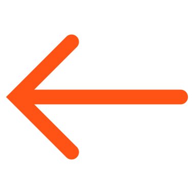 Ok sol düz vektör simgesi