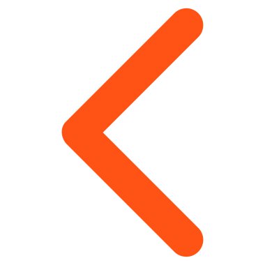 Yön sol düz vektör simgesi