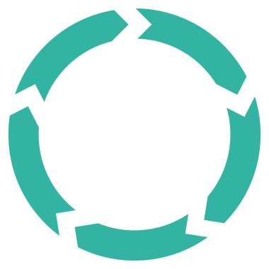 Dolaşım düz vektör simgesi