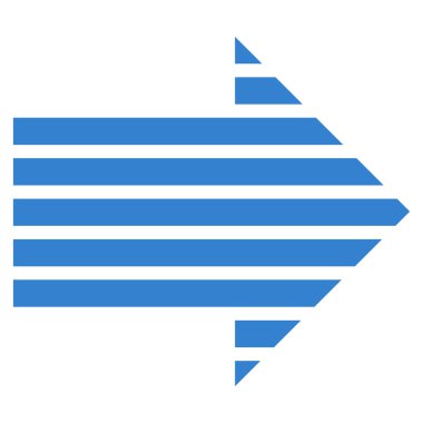 Ok şerit sağ düz vektör simgesi