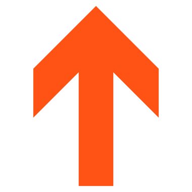 Düz vektör simge yukarı ok